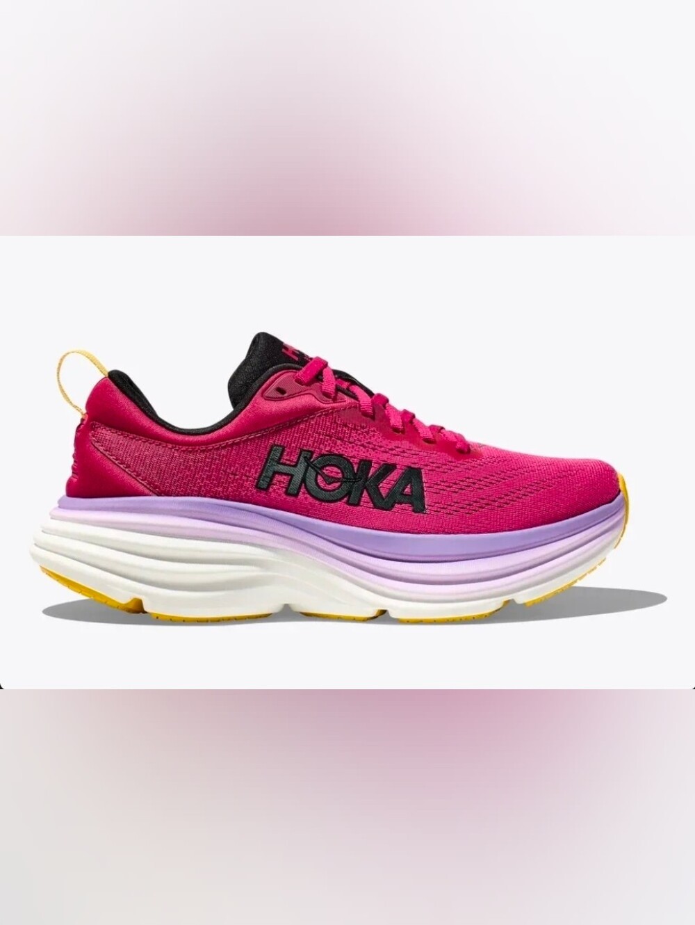 Hoka Bondi 8 Women's Cherries Jubilee / Pink Yarrow Size 8B